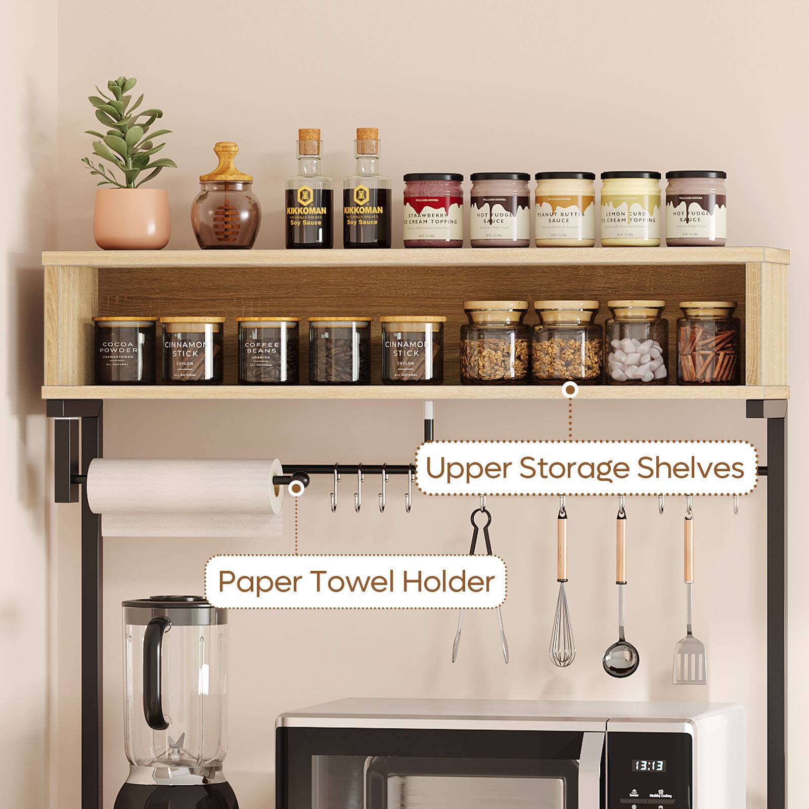 Upper Storage Shelves Paper Towel Holder 13:13