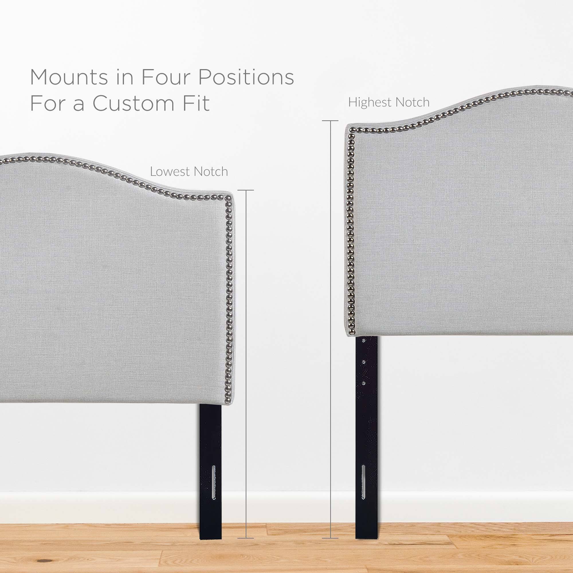 Mounts in Four Positions  
For a Custom Fit  

Lowest Notch  
Highest Notch