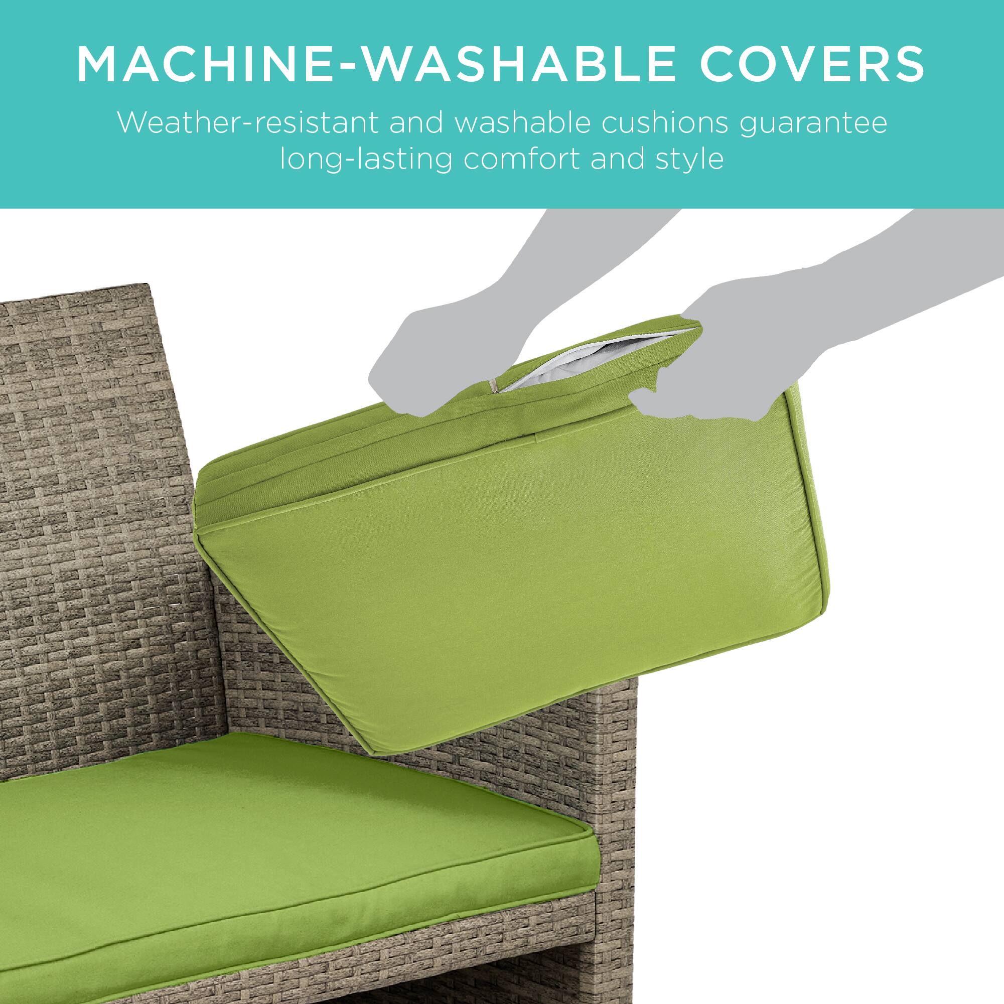 MACHINE-WASHABLE COVERS  
Weather-resistant and washable cushions guarantee long-lasting comfort and style