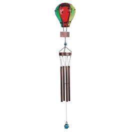 FC Design - 36" Long Color Glass Air Balloon Wind Chime Outdoor Patio or Garden Hanging Decoration - Multi-Color