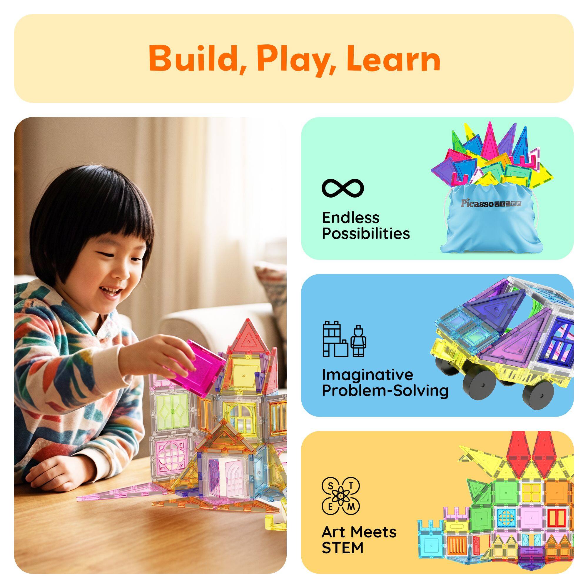 Build, Play, Learn

8 Endless Possibilities

Picasso6833

Imaginative Problem-Solving

S T E M

Art Meets STEM