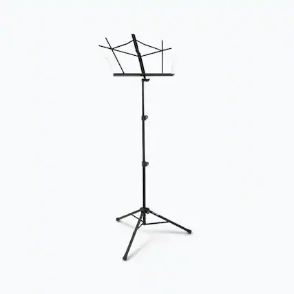 Front. On Stage Stands - On-Stage SM7222BB Tripod-Base Sheet Music Stand with Bag (Portable, Folding Sheet Music Setup, Adjustable Height and - Black.