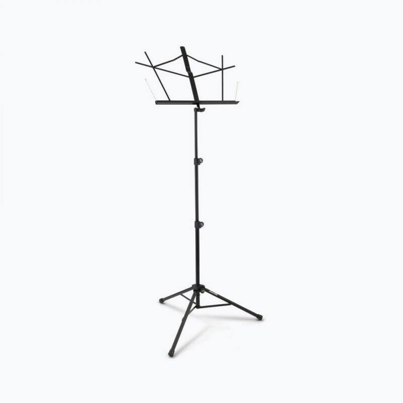 Front. On Stage Stands - On-Stage SM7222BB Tripod-Base Sheet Music Stand with Bag (Portable, Folding Sheet Music Setup, Adjustable Height and - Black.