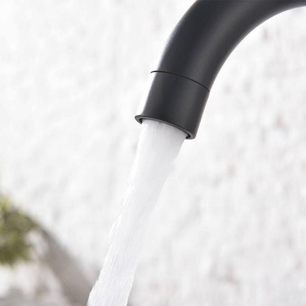 Alt View 4. Boyel Living - Single Handle Standard Kitchen Faucet in Matte Black - Matte Black.