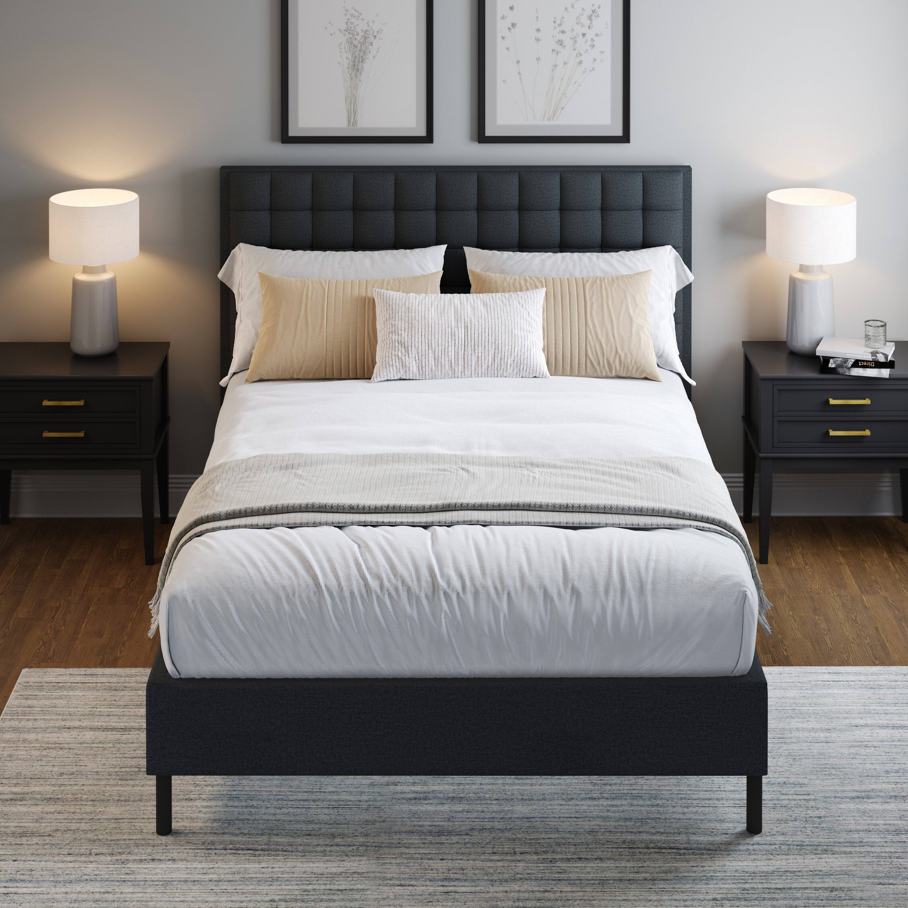 Alt View 8. Boyd Sleep - 2-in-1 Metal Mattress Foundation & Bed Frame, Roll-Out Slats, Removable Legs, Headboard Brackets - Black.