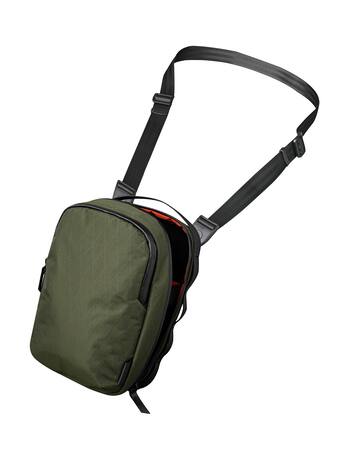 ipad mini being stored in a sling backpack Essential Crossbody Pouch 2024 | USA Made The Somanya Sling is a sleek and compact bag that is thoughtfully scaled to fit MacBook Pro 13 and more accessories than its minimalist exterior would suggest Incase Quick Sling Bag for