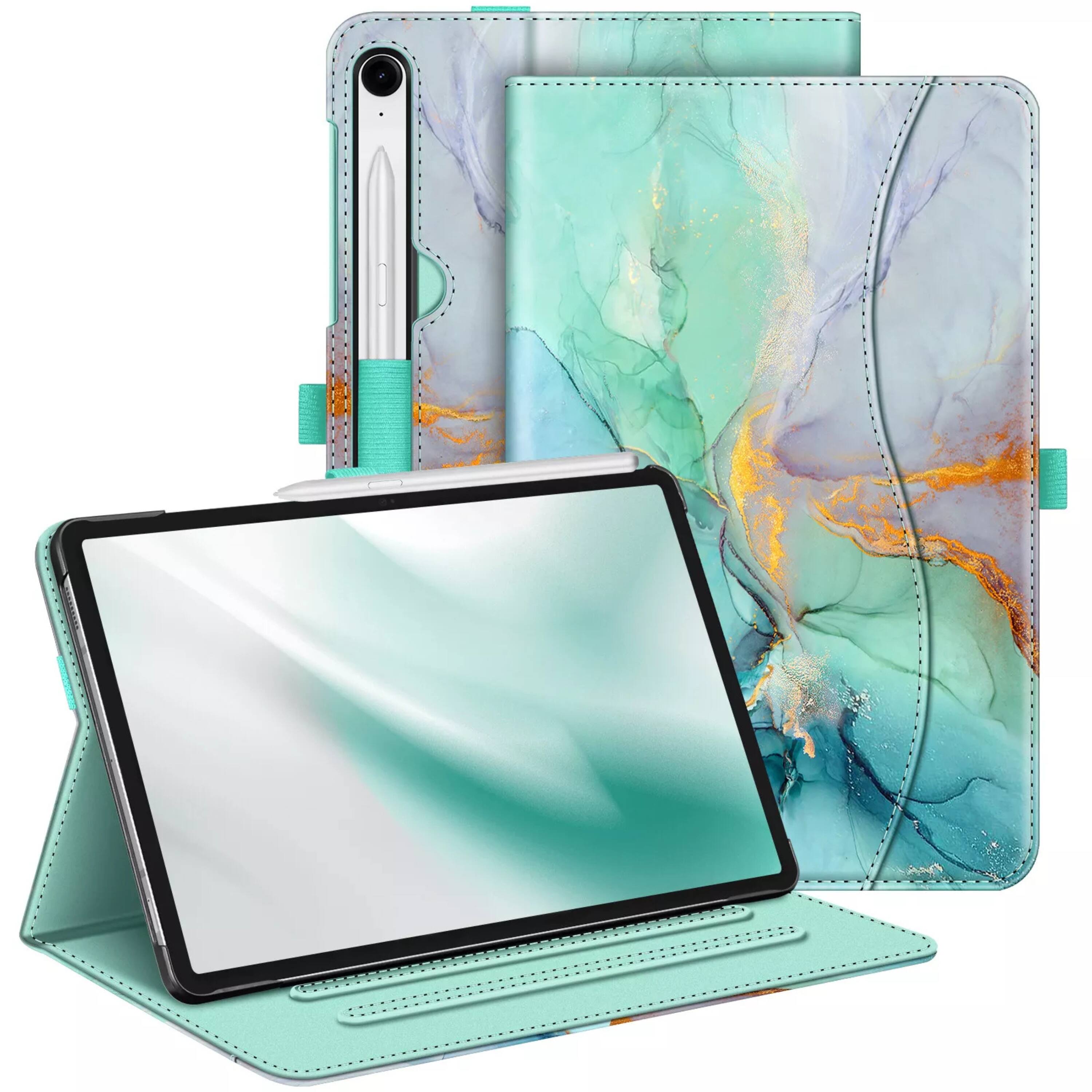 Kitcheniva - Slim Protective Case For Samsung Galaxy Tab S9 FE 10.9 Inch - Emerald Marble