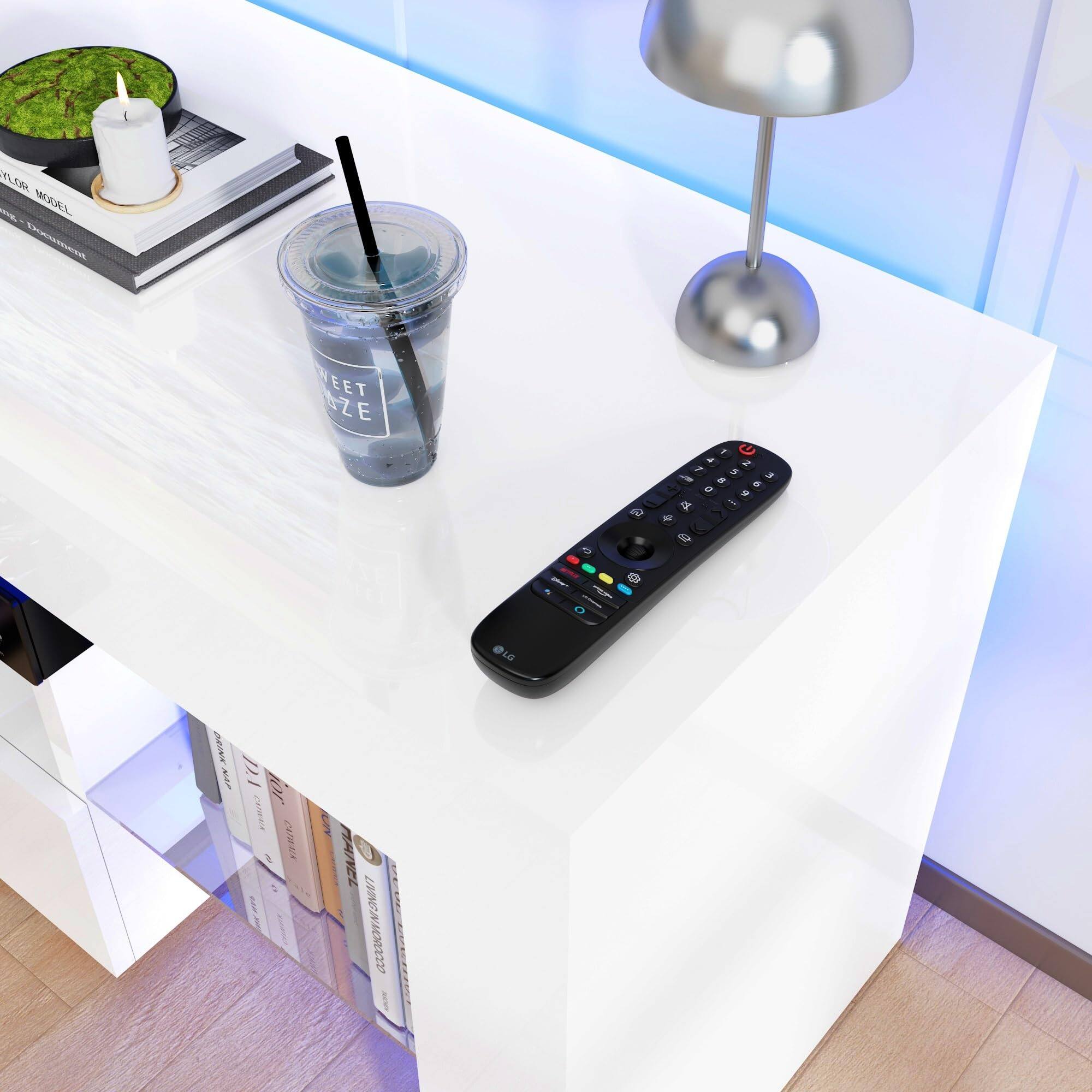 Espafurni 63in High Gloss TV Stand for 65/70