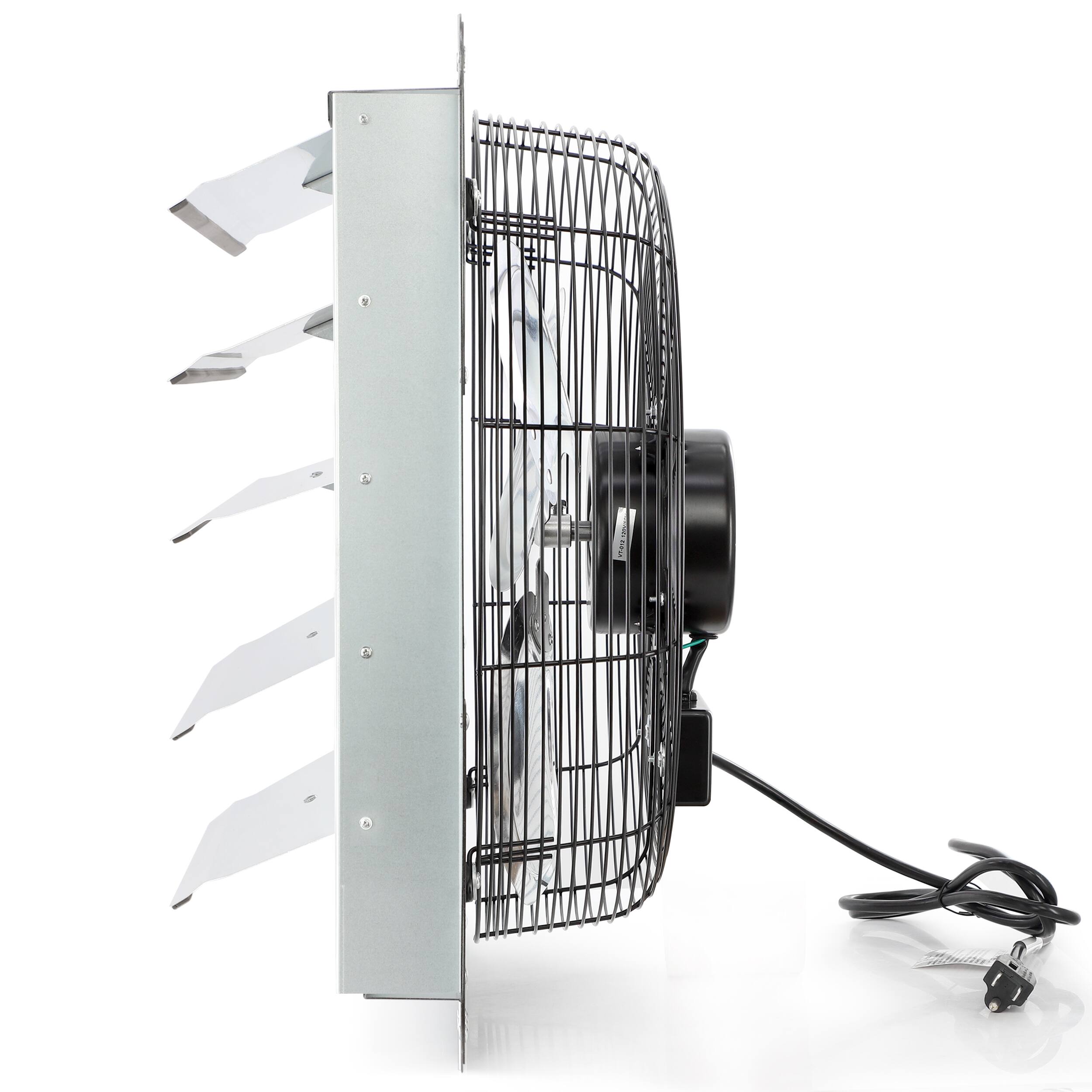Alt View 1. VieAir - Vie Air 20 Inch Shutter Exhaust Fan with Power Cord - Silver.
