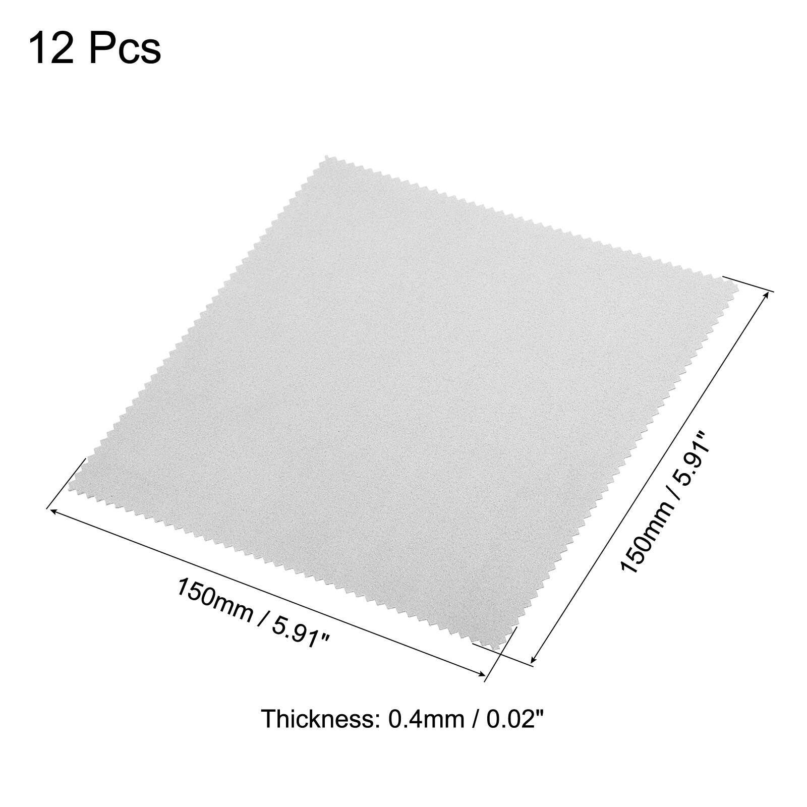 12 Pcs  
150mm / 5.91" x 150mm / 5.91"  
Thickness: 0.4mm / 0.02"
