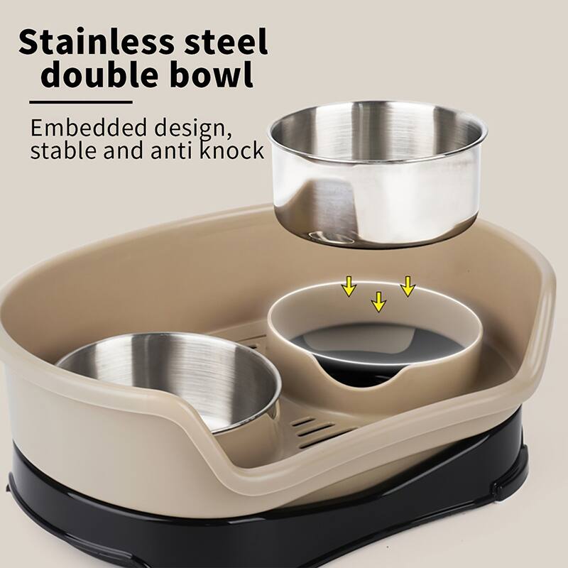 Stainless steel double bowl  
Embedded design, stable and anti-knock