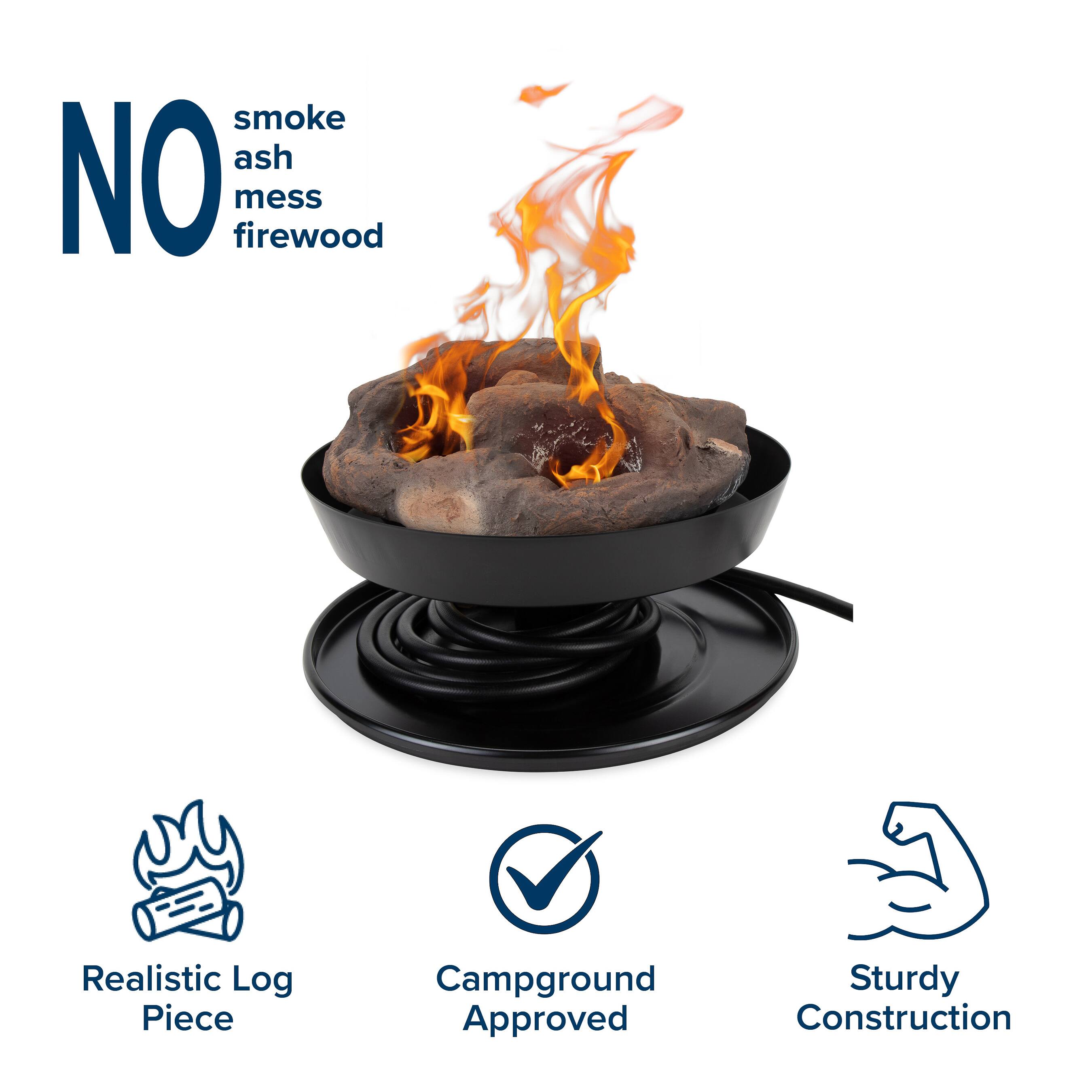 NO smoke ash mess firewood

Realistic Log Piece
Campground Approved
Sturdy Construction