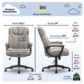 Alt View 11. Serta - Connor Upholstered Executive High-Back Office Chair with Lumbar Support - Microfiber - Gray.