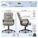 Alt View 11. Serta - Connor Upholstered Executive High-Back Office Chair with Lumbar Support - Microfiber - Gray.