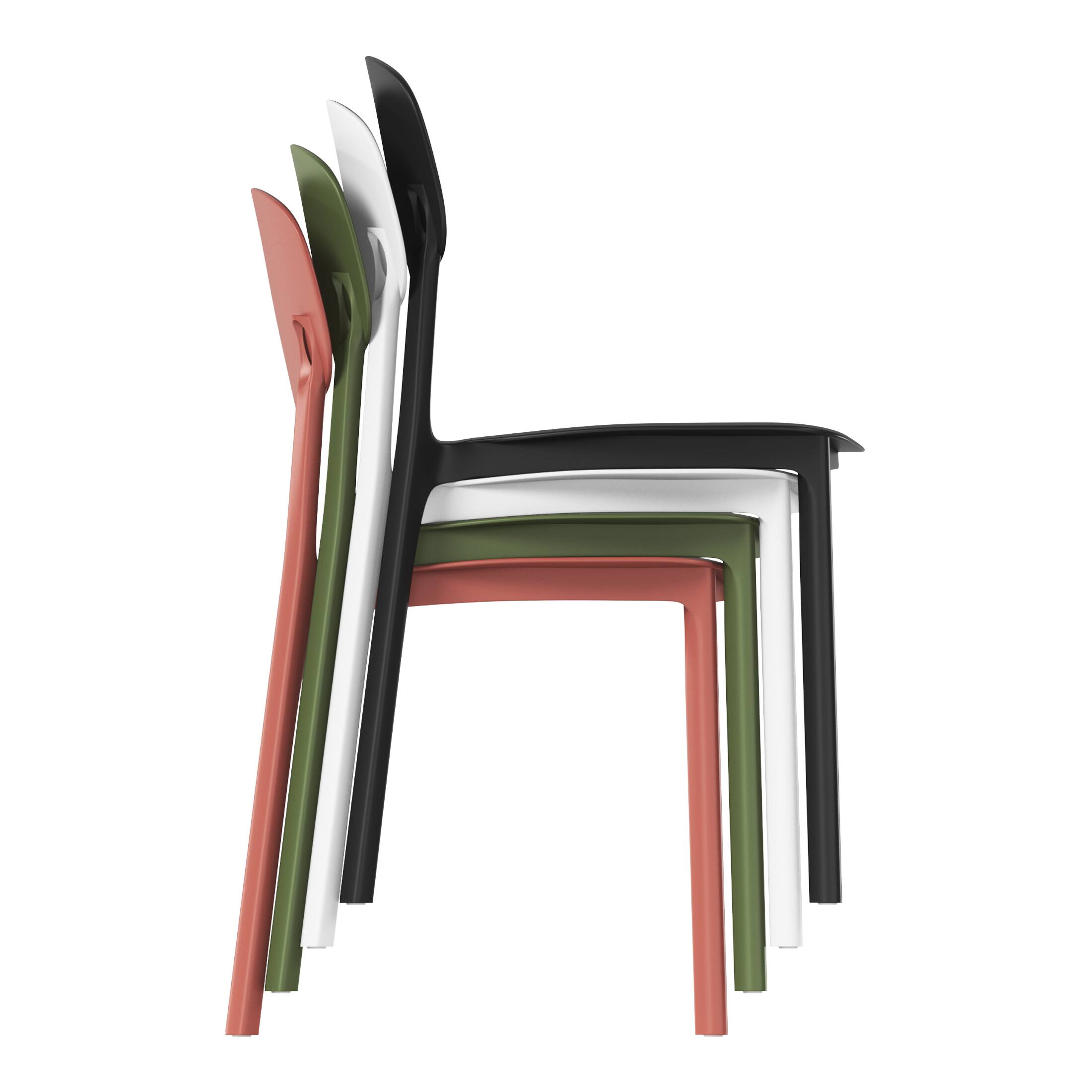 Alt View 4. WestinTrends - WestinTrends Playa 7-Piece Outdoor Metal Patio Dining Set with Stackable Chairs - Olive Green.