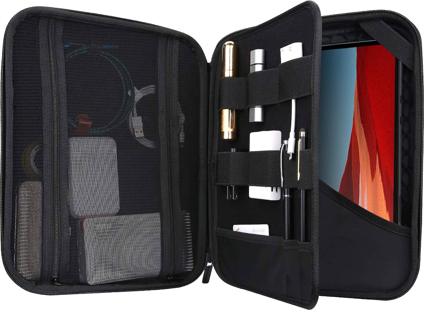 Alt View 12. SaharaCase - Carry Case Organizer for Most Tablets up to 13" - Black.