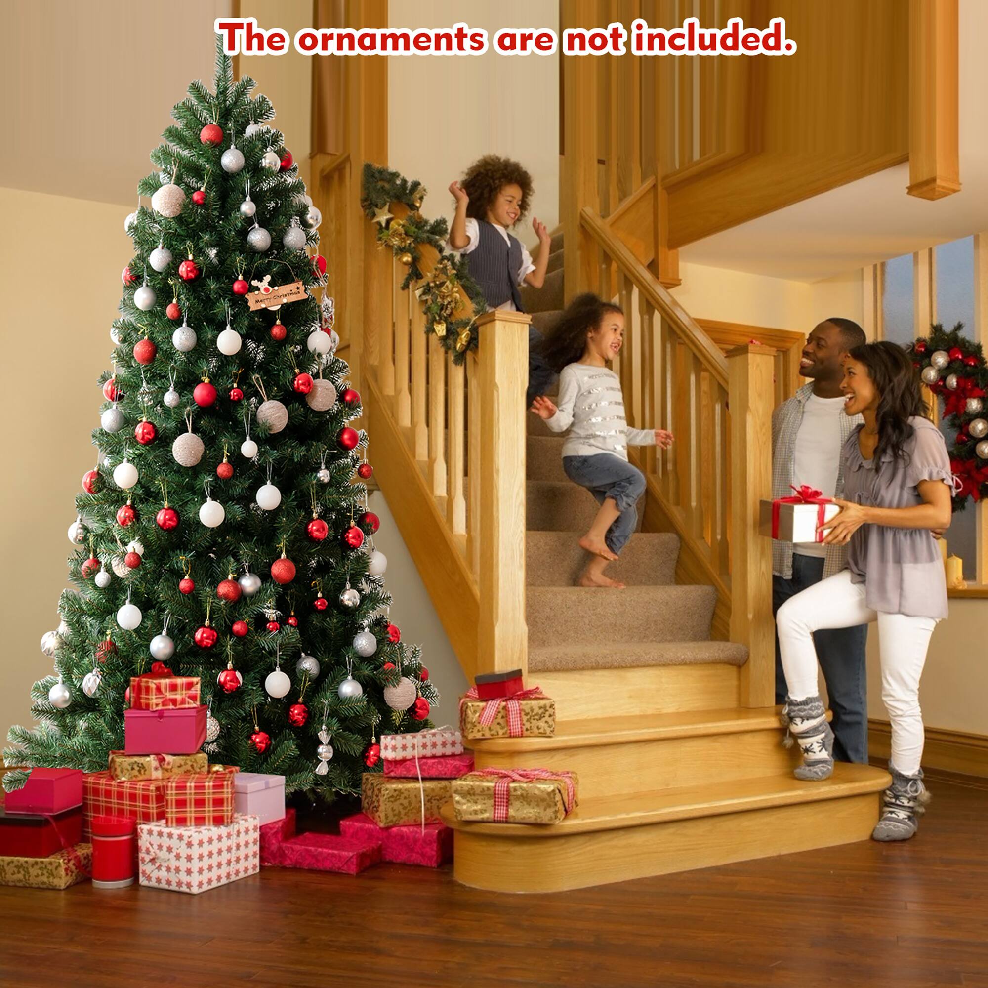 The ornaments are not included.