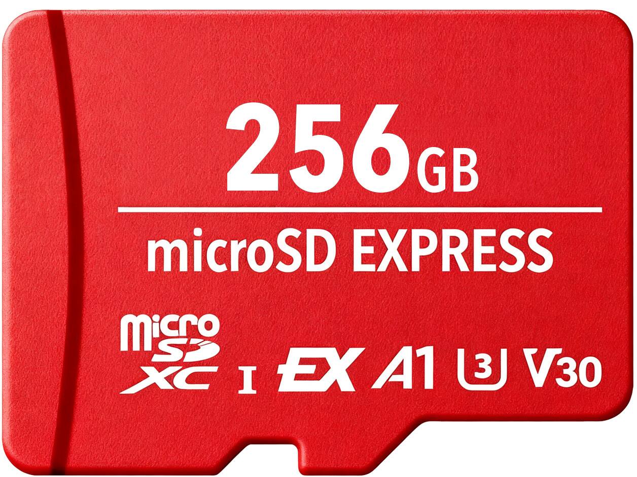 256GB microSD EXPRESS  
microSD XC  
EX A1  
U3  
V30