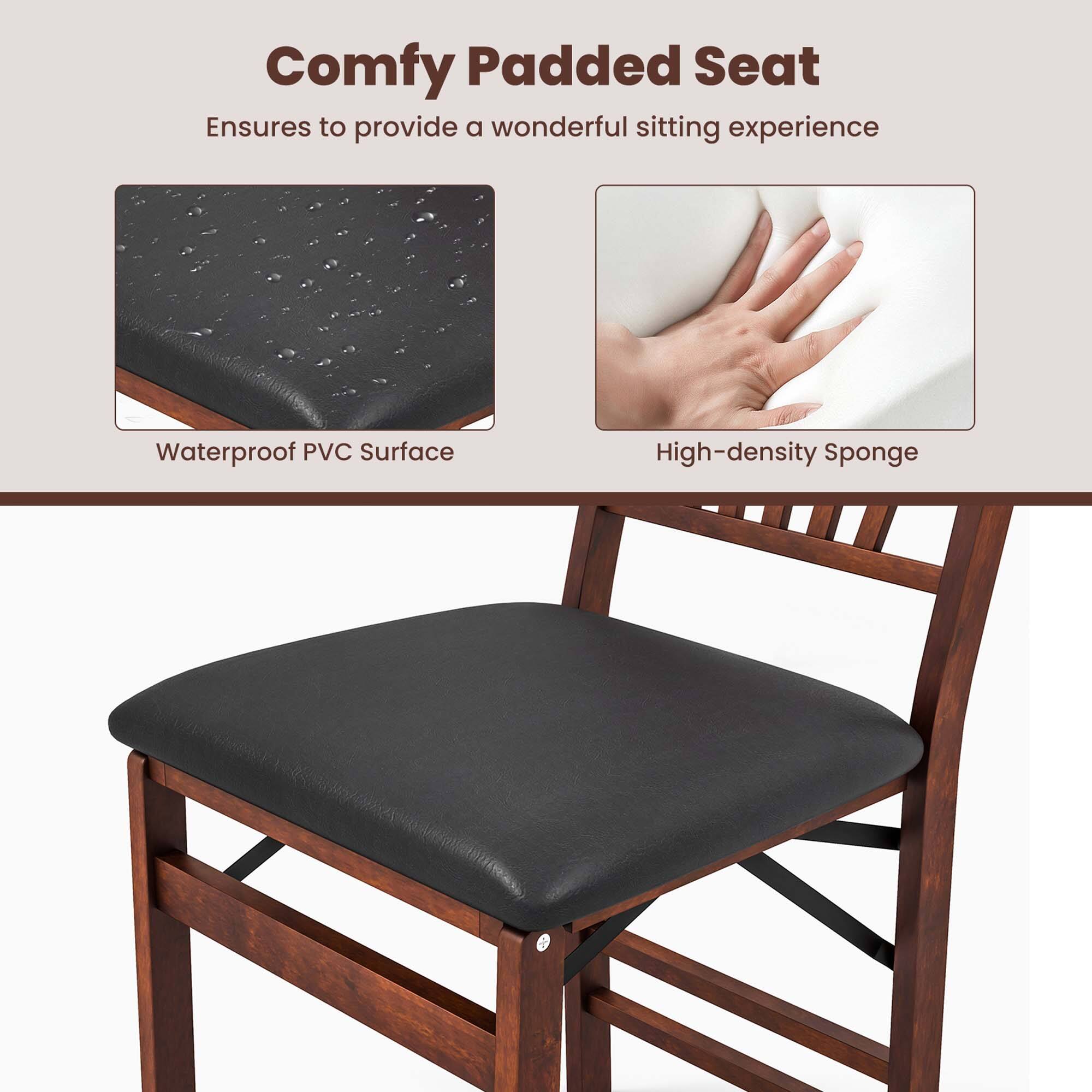 Comfy Padded Seat, Ensures to provide a wonderful sitting experience, Waterproof PVC Surface, High-density Sponge