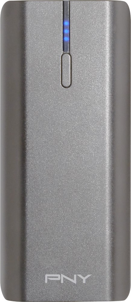 Front. PNY - Power Pack 4400 Rechargeable External Battery - Silver.