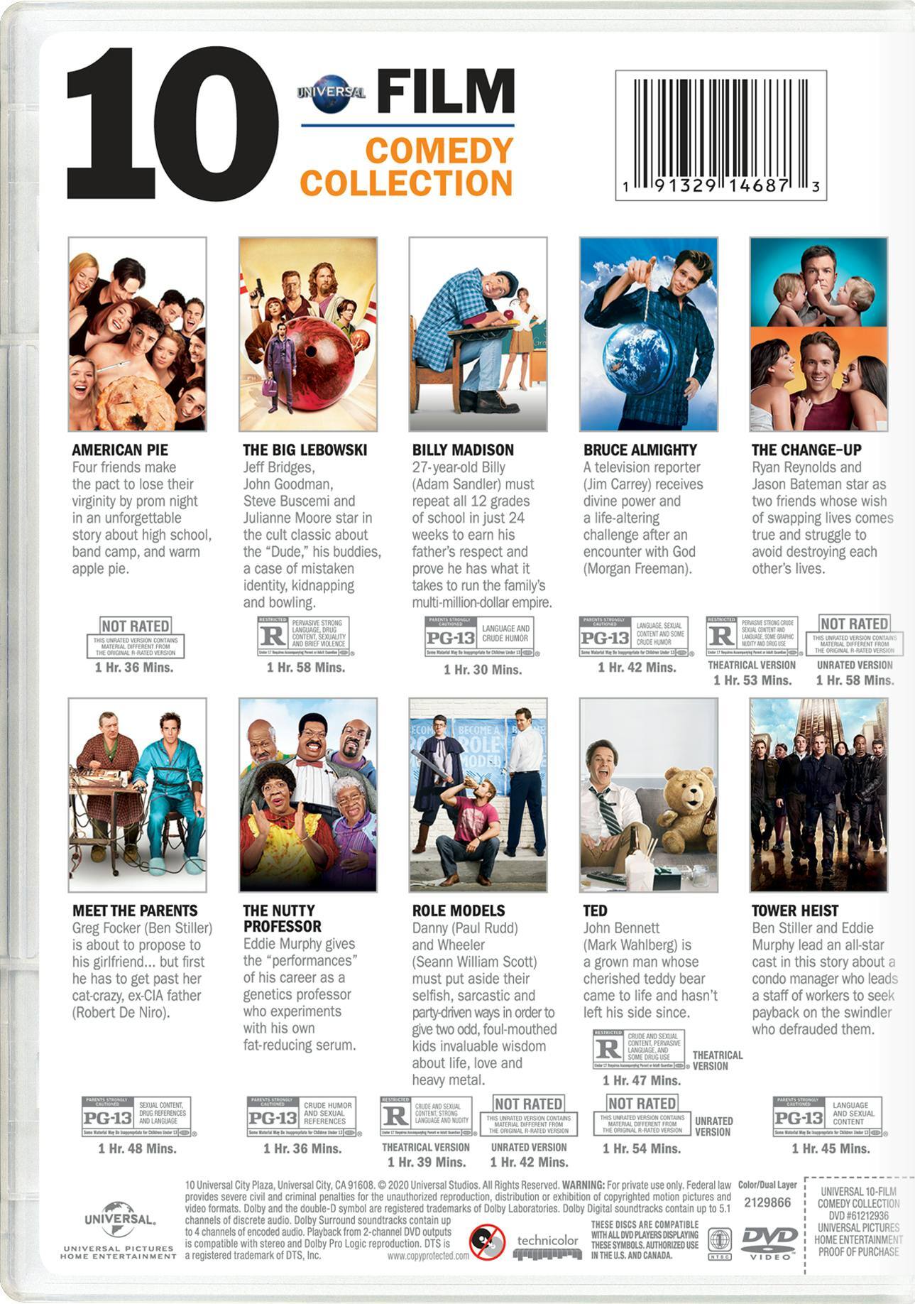 Angle. Universal 10-Film Comedy Collection (DVD Set) [DVD].