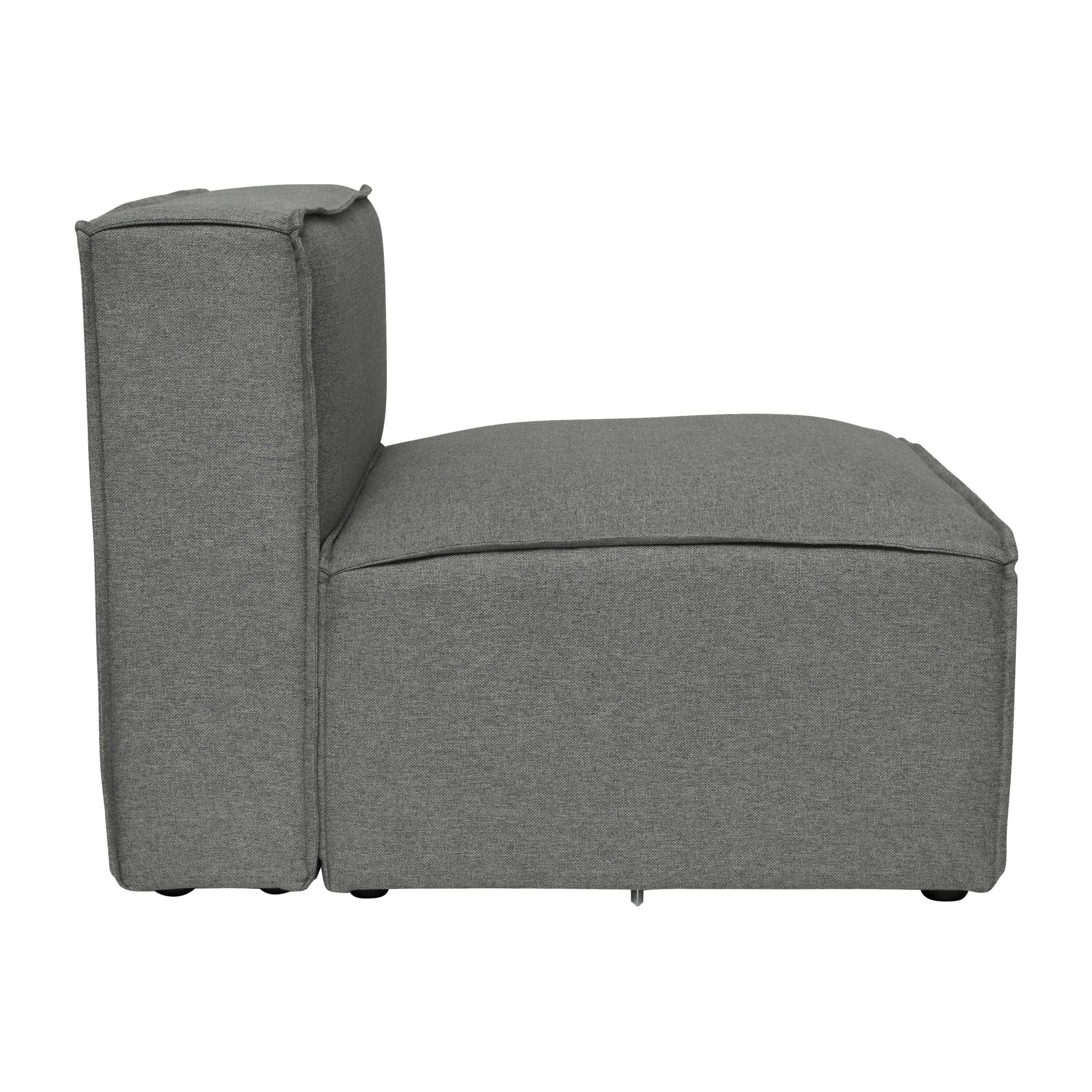 Alt View 8. Emma + Oliver - Farmount Modular Armless Middle Chair - Dark Gray.