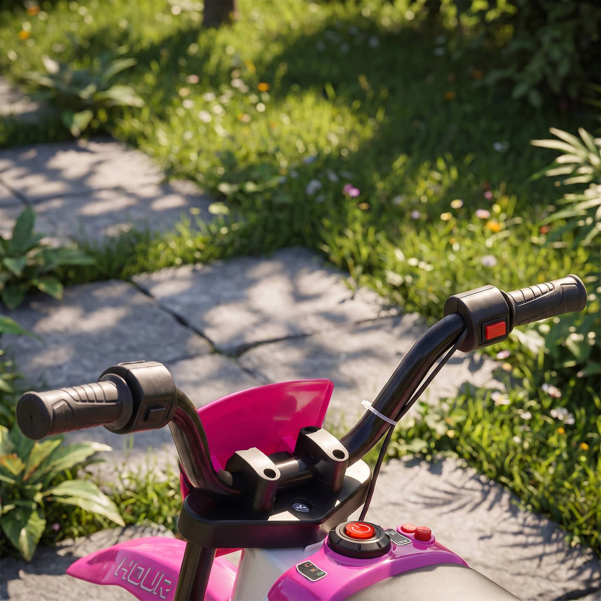 Aosom Kids Motorcycle with Dual Motors, Training Wheels, Rear ...
