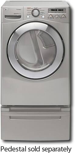 Front Standard. LG - SteamDryer 7.3 Cu. Ft. 9-Cycle Large Capacity Electric Dryer - Graphite Steel.