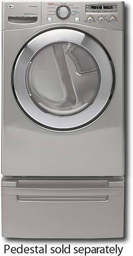 Front Standard. LG - SteamDryer 7.3 Cu. Ft. 9-Cycle Large Capacity Gas Dryer - Graphite Steel.