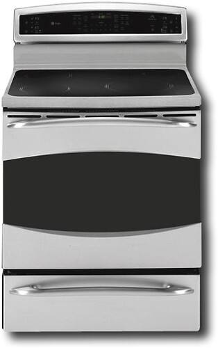 Front Standard. GE - Profile 30" Self-Cleaning Freestanding Electric Convection Range - Stainless-Steel.