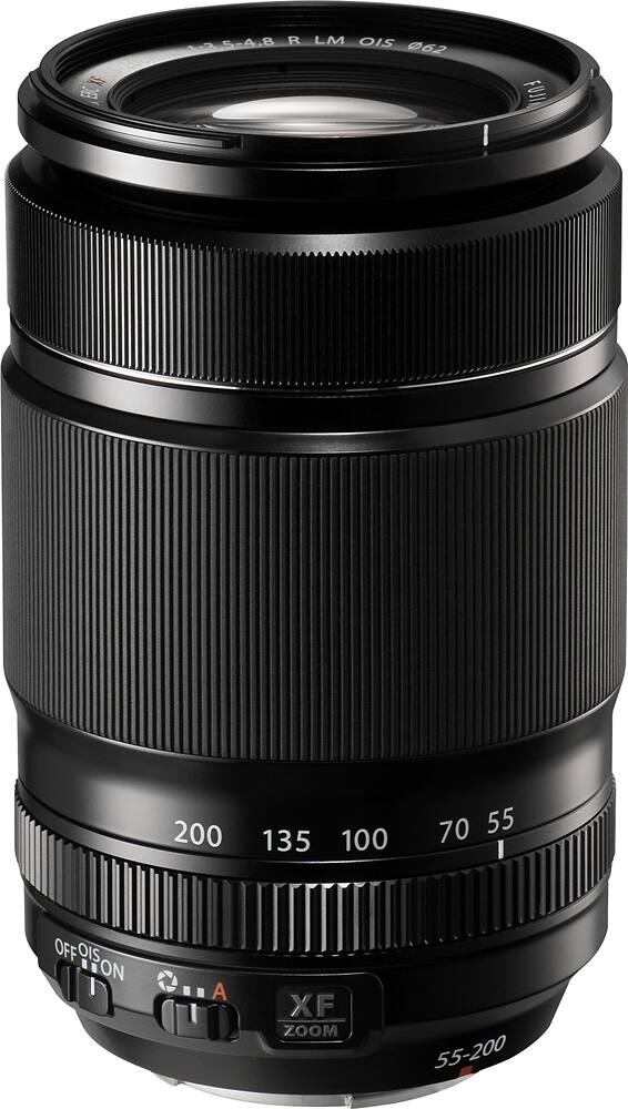 Front. Fujifilm - Fujinon XF 55-200mm f/3.5-4.8 R LM OIS Telephoto Zoom Lens for Select X-Series Cameras - Black.