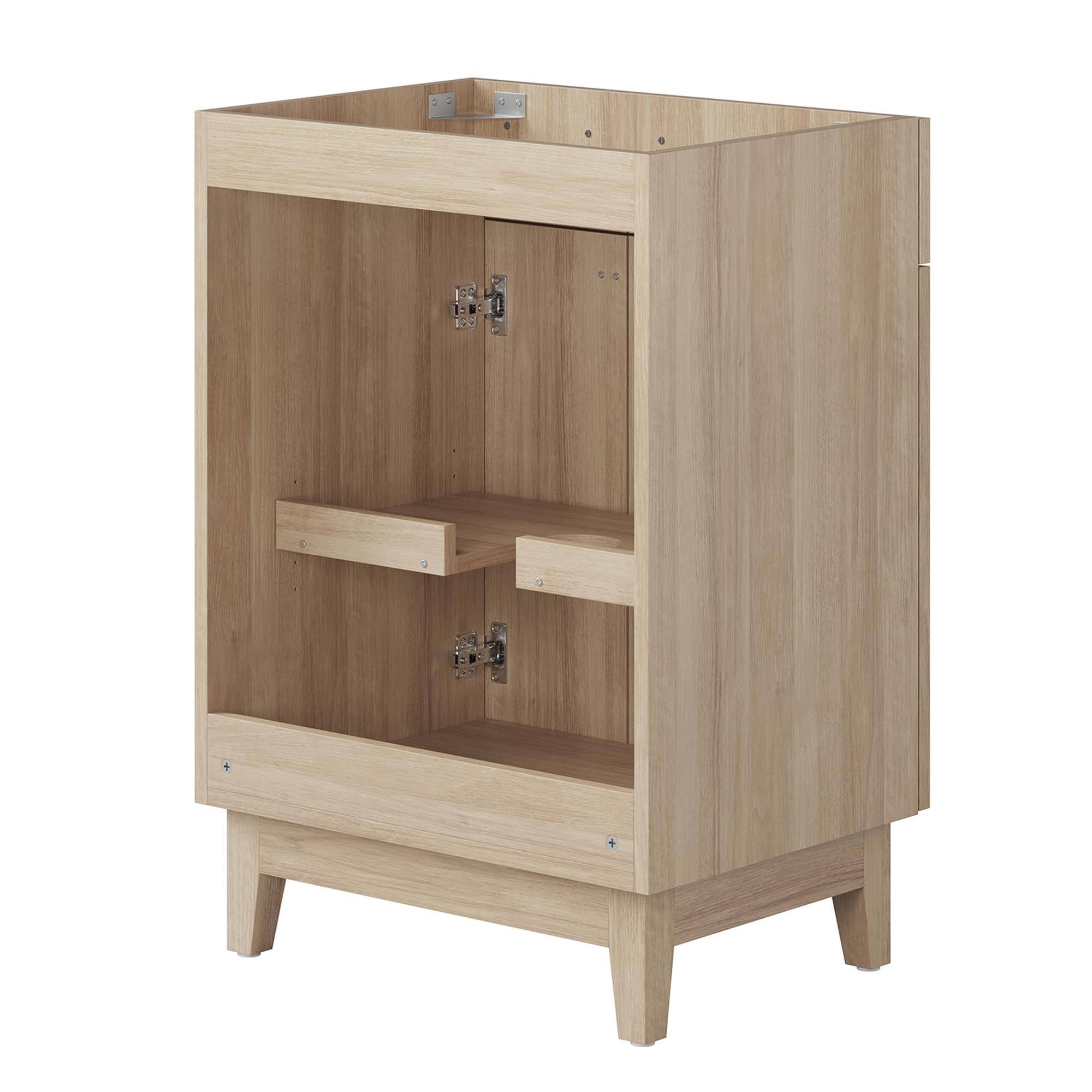 Alt View 2. Modway - Miles Bathroom Cabinet Basin Not Included by Modway - Oak.
