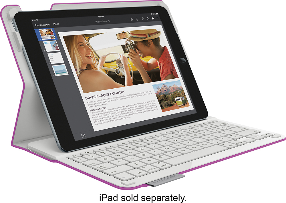 Best Buy: Logitech Type+ Bluetooth Keyboard Case for Apple® iPad® Air Violet 920-006915