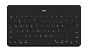 Logitech - Keys-To-Go Keyboard for iPhone, iPad, and Apple TV  with Durable Spill-Proof Design - Black - Front_Zoom