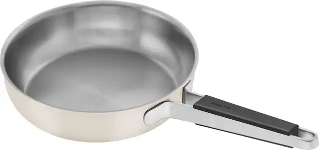 Front. ZWILLING - ZWILLING Pure 9.5-inch Stainless Steel Fry Pan, Ivory - Ivory.