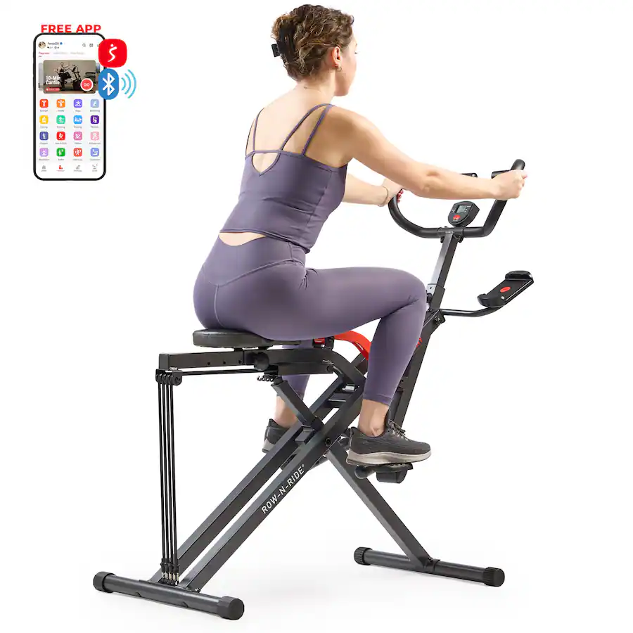 Machine Smart Track Sunny Health & Fitness SMART Row N Ride® Plus Assisted Squat Machine ...