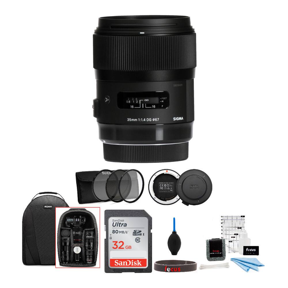 50036429 - - 0.6 1 16 6 2 - 16 FEET - F 35mm 1:1.4 DG 67 SIGMA fct CEOE 2 PEGA . 2 - MOAE L SanDisk Ultra 80 MB/s I 32 GB 10 fecul focus SanDisk eCUS