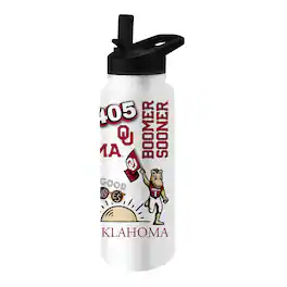 Logo Brands - Oklahoma Sooners 34oz. Native Quencher Bottle - Multicolor