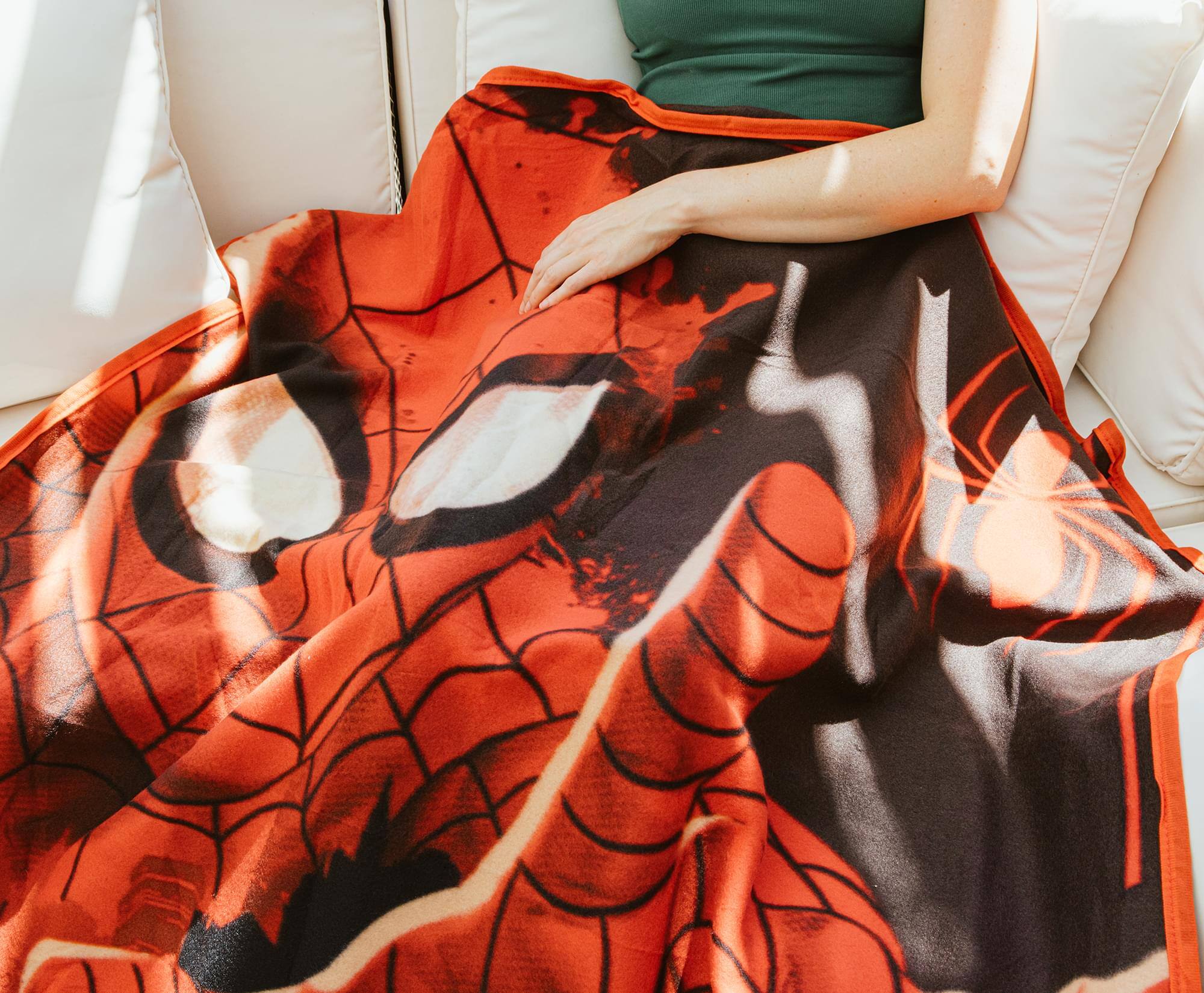 Alt View 3. Silver Buffalo - Marvel Spider-Man Web-Shooter Fleece Throw Blanket | 45 x 60 Inches - Multi-Colored.
