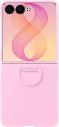 Samsung - Galaxy Z Flip8 Silicone Ring Magnet Case - Pink
