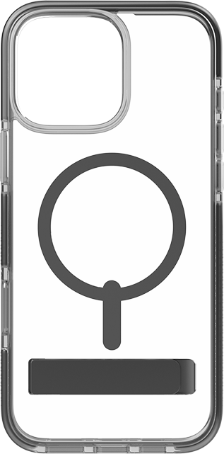 ZAGG - Piccadilly Snap Case with MagSafe + Kickstand - iPhone 16 Pro Max - Clear/Black