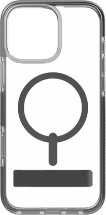 ZAGG - Piccadilly Snap Case with MagSafe + Kickstand - iPhone 16 Pro Max - Clear/Black