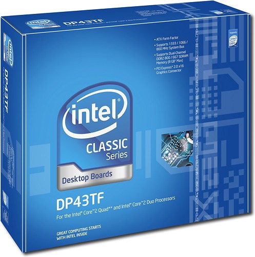 Best Buy: Intel® ATX Desktop Motherboard (Socket LGA 775) BOXDP43TF