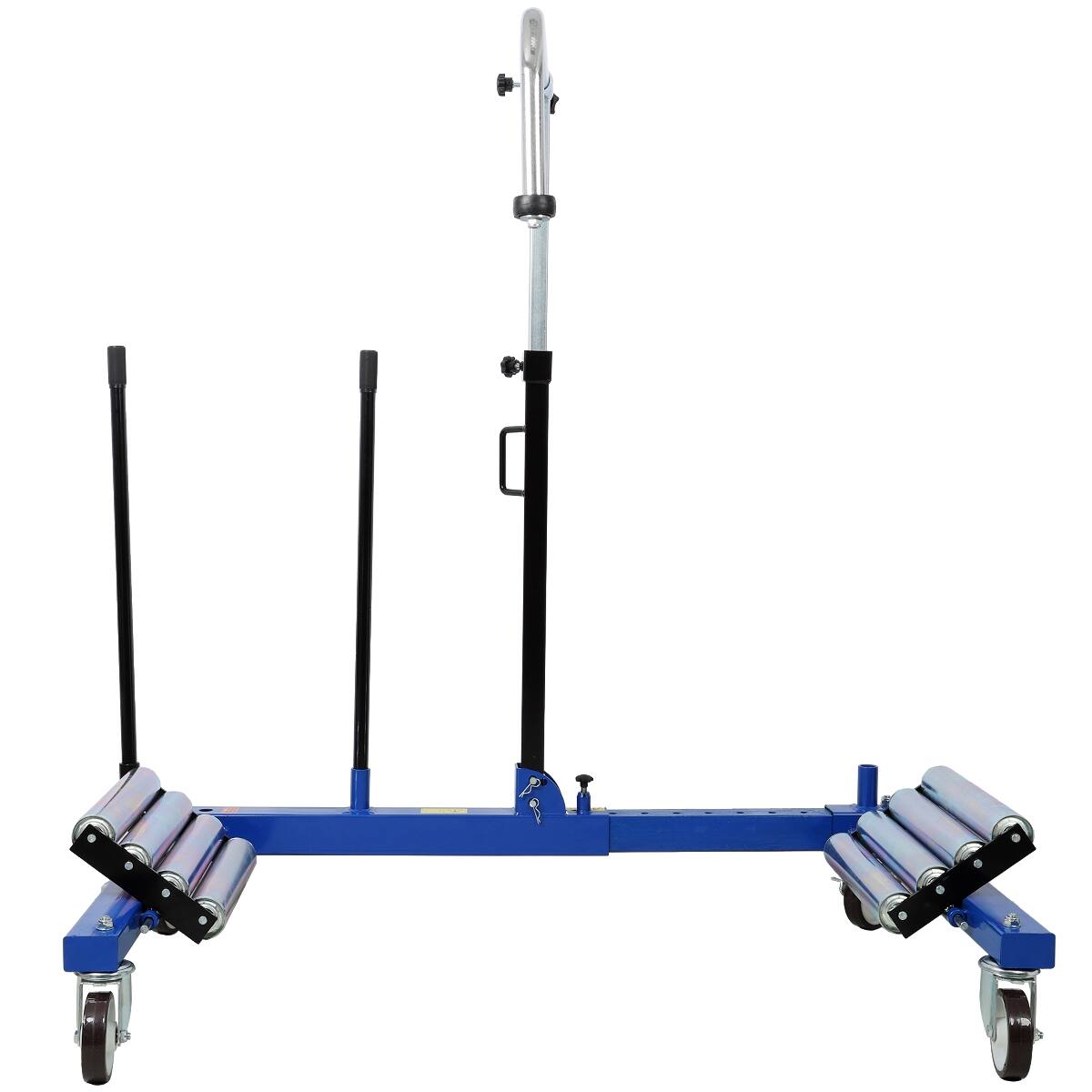 Angle. Ropilly - Ropilly Heavy Duty Dual Wheel Dolly with Hydraulic Lift and Swivel Casters for Truck Tractor Tire Handling - Black+Blue.