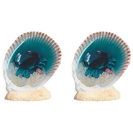 FC Design - 2-PC Set 3"H Crab in Shell Figurine Computer Desk Tabletop Decoration - Multi-Color