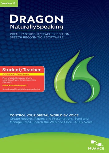  Dragon NaturallySpeaking 12 Premium: Student/Teacher Edition - Windows