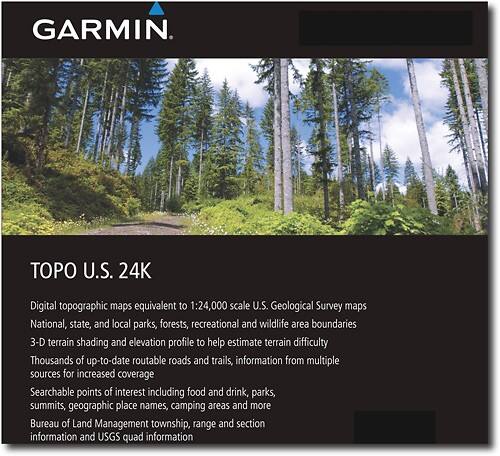 Front Standard. Garmin - TOPO U.S. 24K South Central Digital Map.