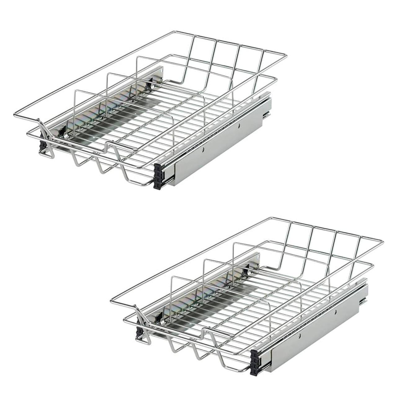 Alt View 11. TRINITY - PRO EcoStorage 10" Sliding Drawer 2-Pack Chrome - Chrome.