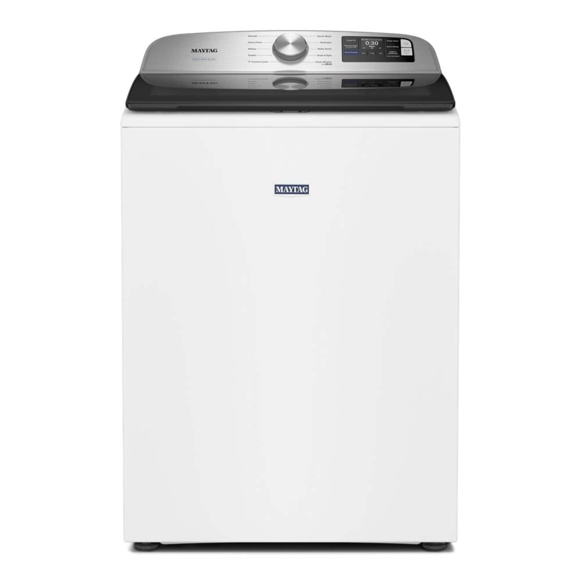 Maytag - 5.2 Cu. Ft. Smart Top Load Washer with Extra Power - White - Front_Zoom