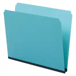 Tops Business Forms - Pressboard Expanding File Folders, Straight Tabs, Letter Size, 1" Expansion, Blue, 25/Box